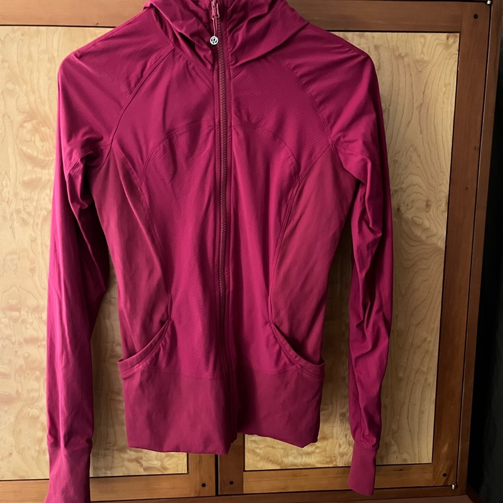 lululemon athletica Red/Pink Full-Zip Hooded Jacket